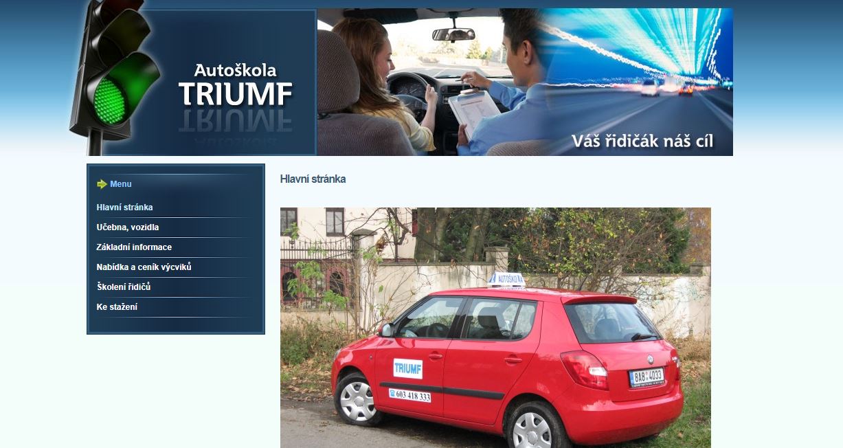 AUTOŠKOLA TRIUMF - výuka a výcvik pro vozidla skupiny B, vrácení řidičského průkazu, kondiční jízdy a školení řidičů Praha